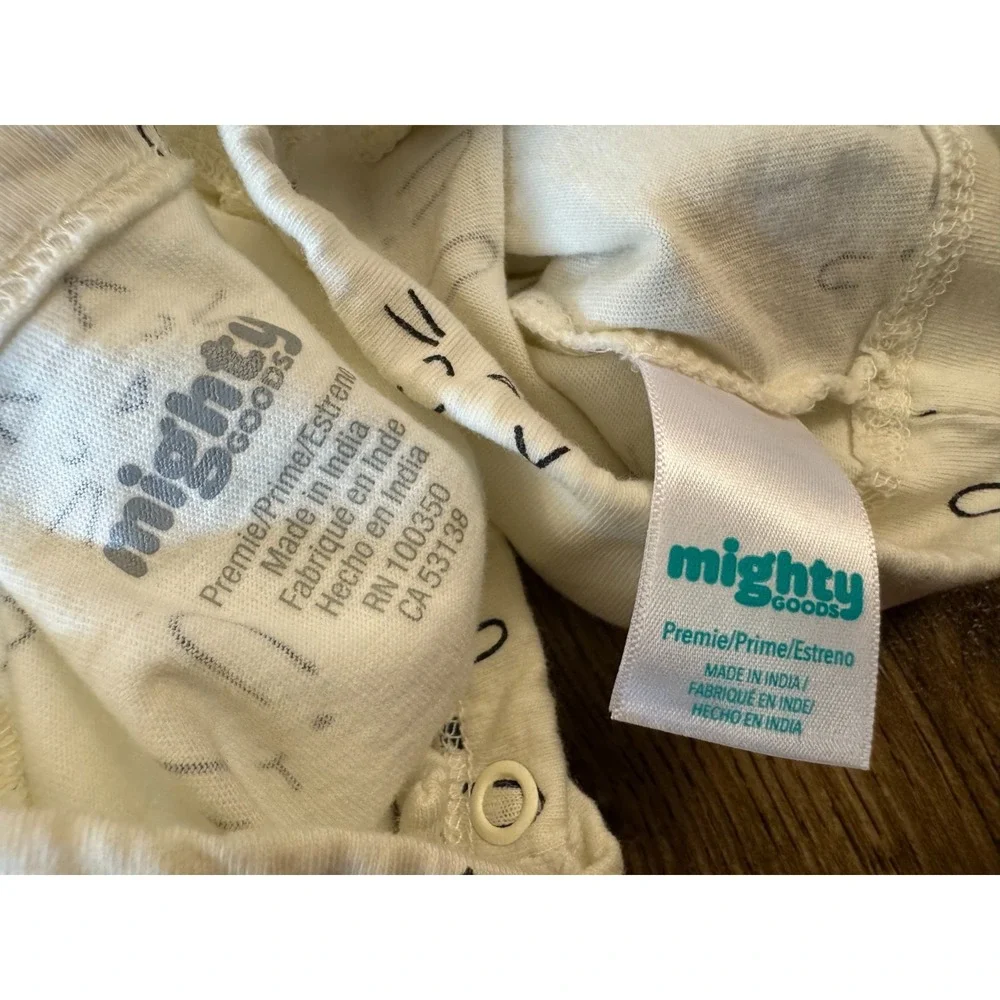Mighty Goods Baby Outfit Girl Preemie Clothes‎ Hat Cat Bunny Face Footed Set Lot